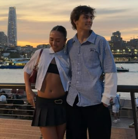 Mia Van Haarlem and her boyfriend Cadel.